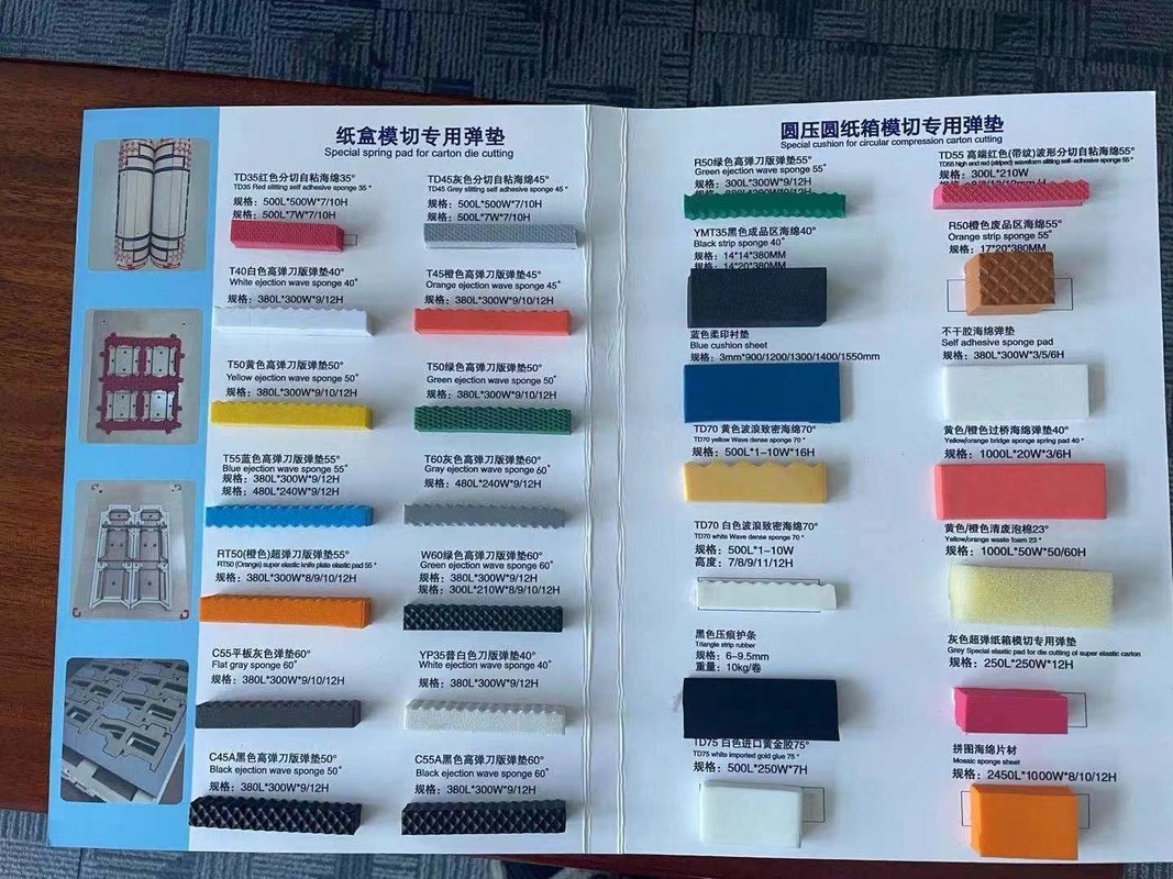 Escoge tu color de caucho de eyección azul/gris/blanco/verde/negro/naranja para el corte por die