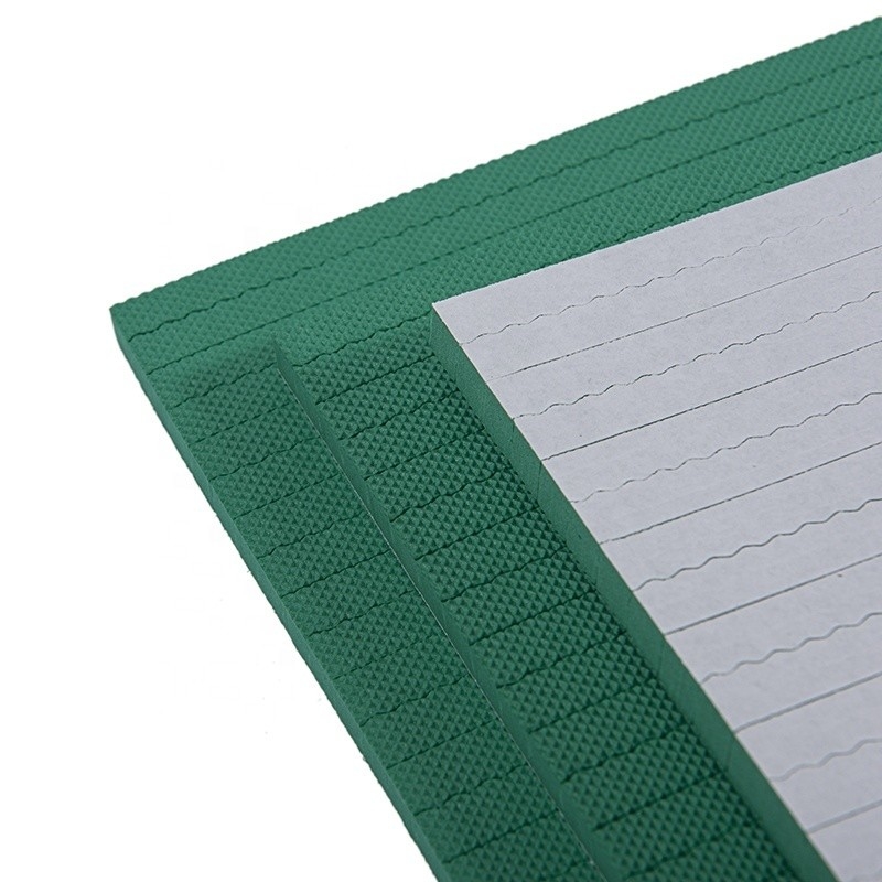 40-45 grados de la orilla de una dureza de la hoja de goma de EVA en color verde para el corte de la matriz plana