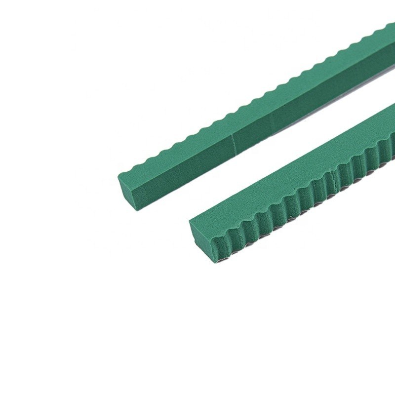 8 mm x 8 mm Dimensiones de alta elasticidad adhesivo verde EVA espuma de corte por inyección de caucho