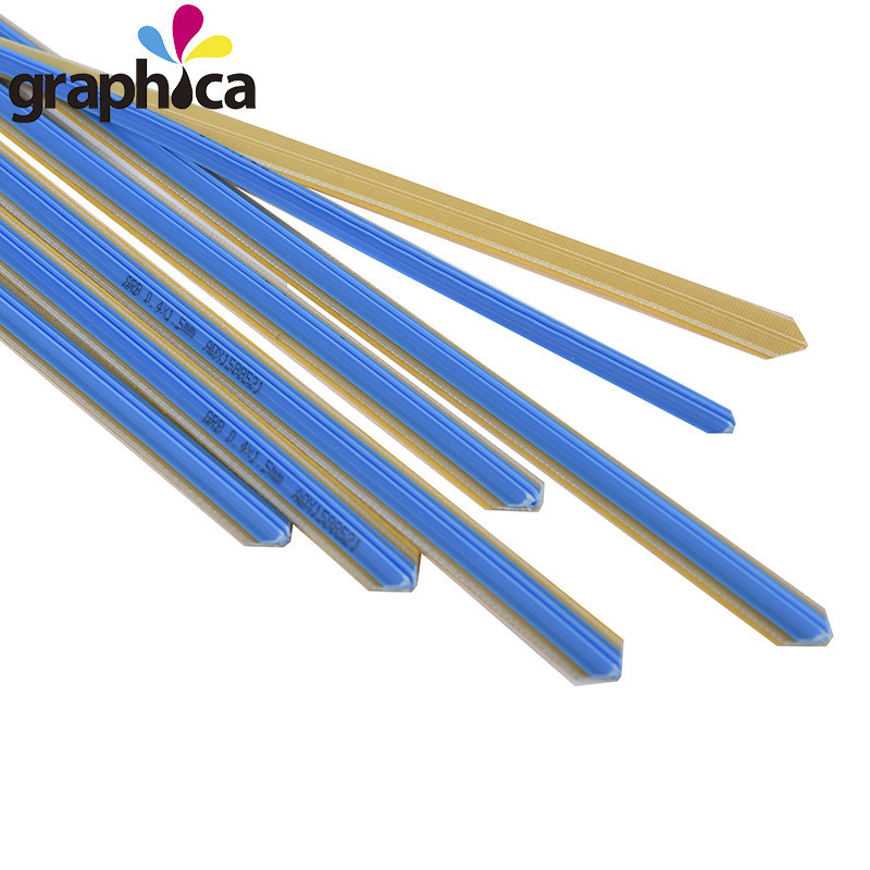 Más vendido Blue Outbox Graphic Plastic Die Cutting Creasing Matrix para materiales de impresión