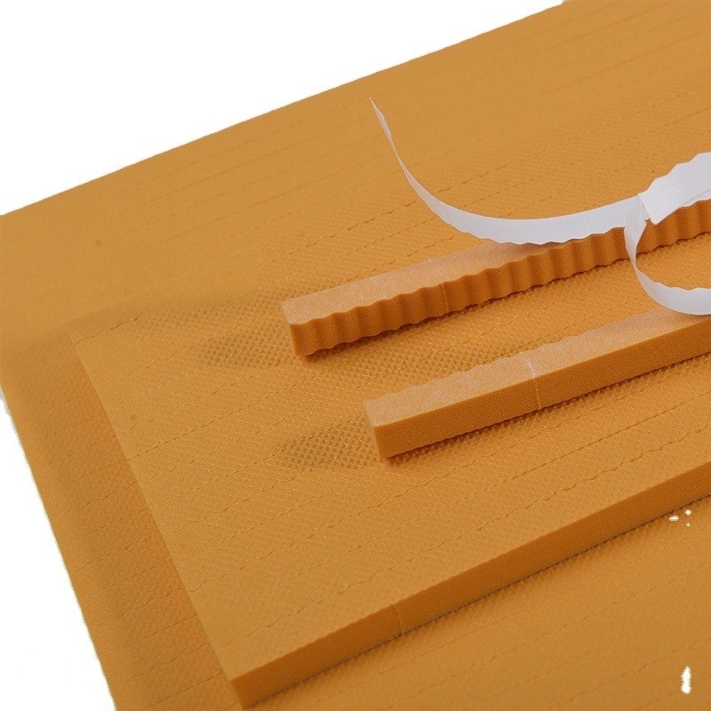 Esponja de espuma de caucho EPDM de corte a presión con adhesivo Color naranja Dimensión 10x300x380mm