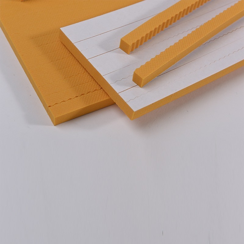 Esponja de espuma de caucho EPDM de corte a presión con adhesivo Color naranja Dimensión 10x300x380mm