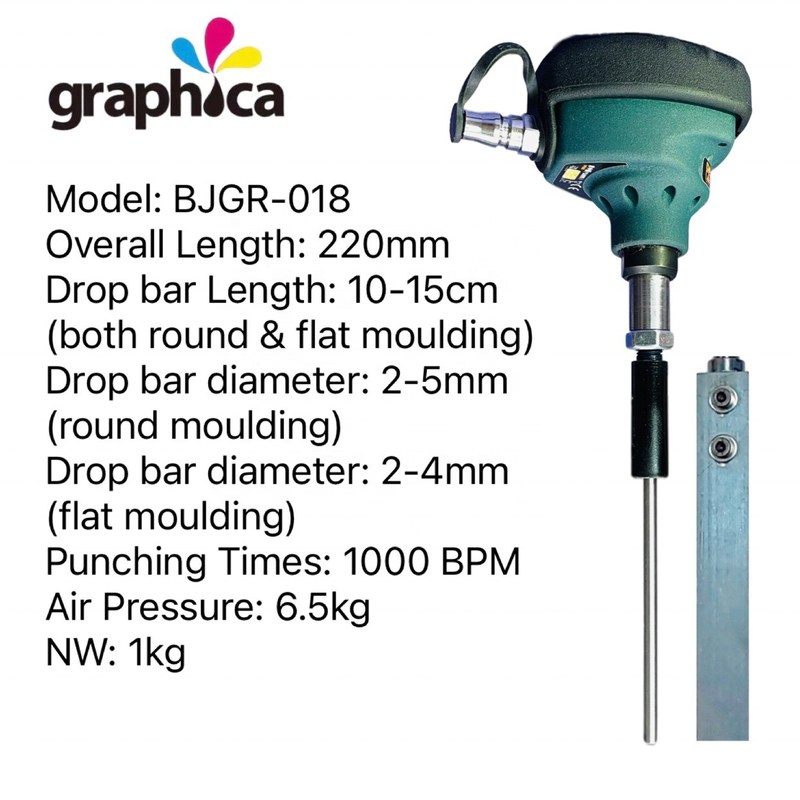 3500 R.P.M. Velocidad libre Herramienta de extracción de agujeros interiores neumática de mano para moldeo redondo