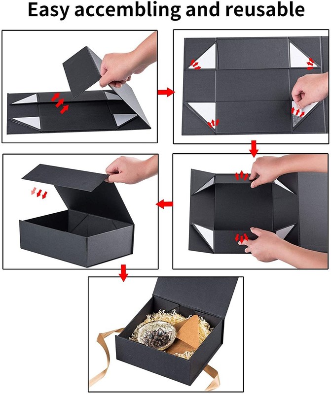 Caja de embalaje Kraft Paper Core de la víspera de Navidad para la pantalla y el almacenamiento de fotogramas