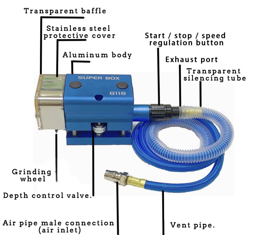 Tipo de bomba de aire gráfico 2022 Cortador neumático neumático para herramientas semiautomáticas